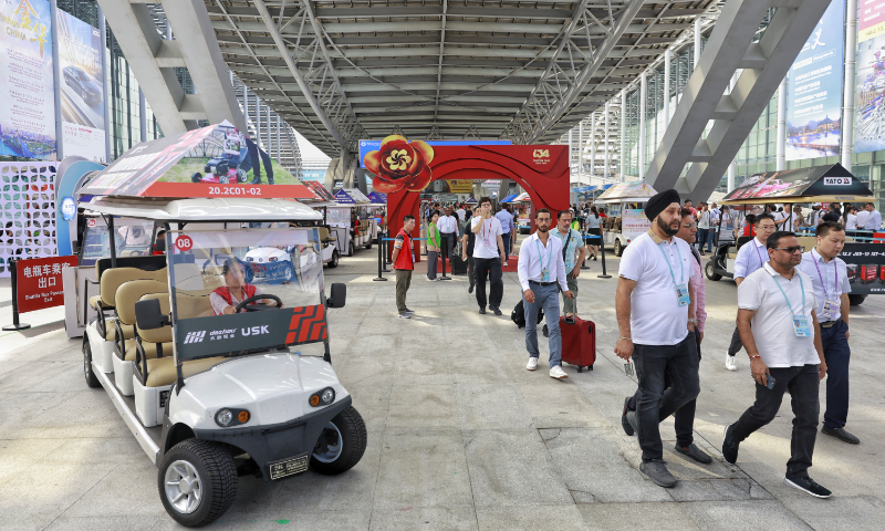 Foreign buyers arrive at the venue of the 134th session of Canton Fair on October 15, 2023. Photo: Li Hao/GT