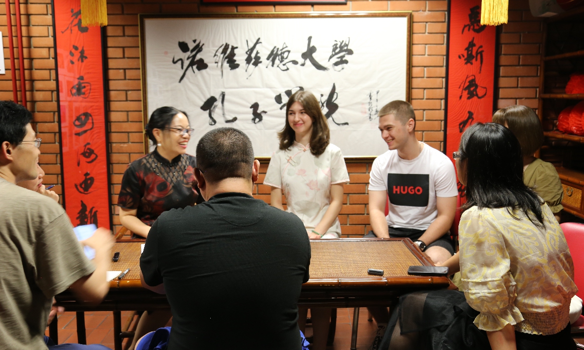 Students gather at the Confucius Institute at the University of Novi Sad in Serbia on August 18, 2023. Photo: Zhang Xiaoya/GT