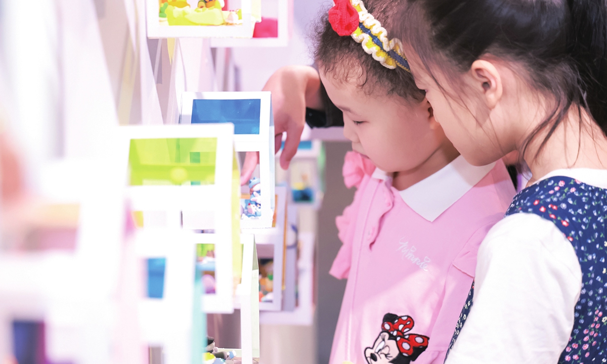 Children explore art works at the exhibition. Photo: courtesy of the museum