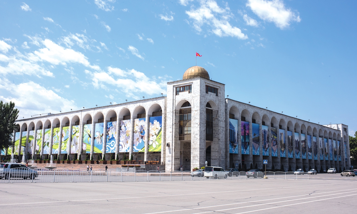 Street scene in Bishkek, capital of Kyrgyzstan Photo: VCG