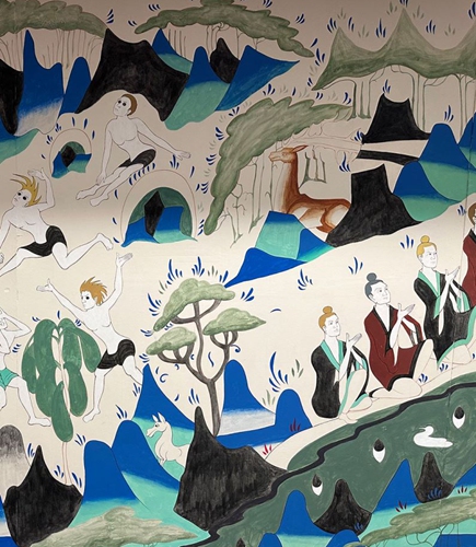 One part of <em>Conversion of the Five Hundreds Bandits</em> Photo: Courtesy of Cong Yunfeng 