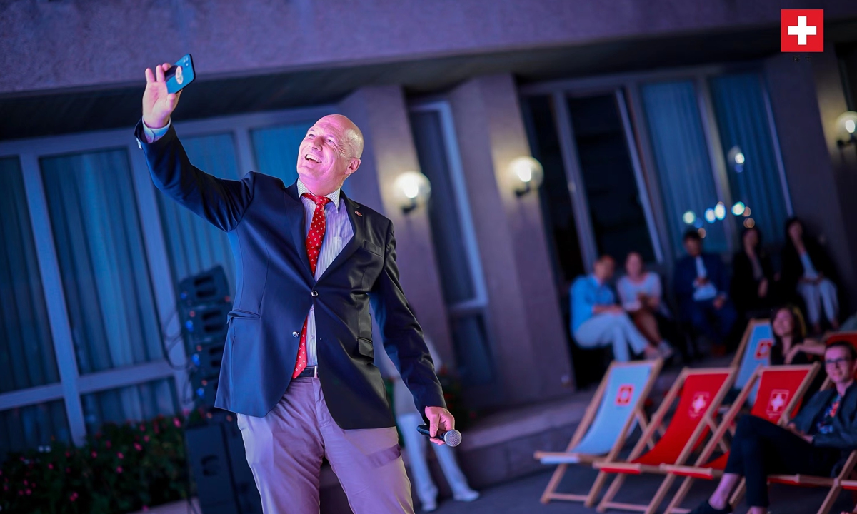 Swiss Ambassador to China Jürg Burri at the film event Photo: Courtesy of Embassy of Switzerland in China 