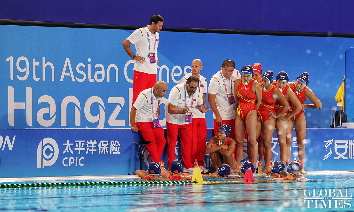 Team China wins gold medal in women's water polo final at Hangzhou