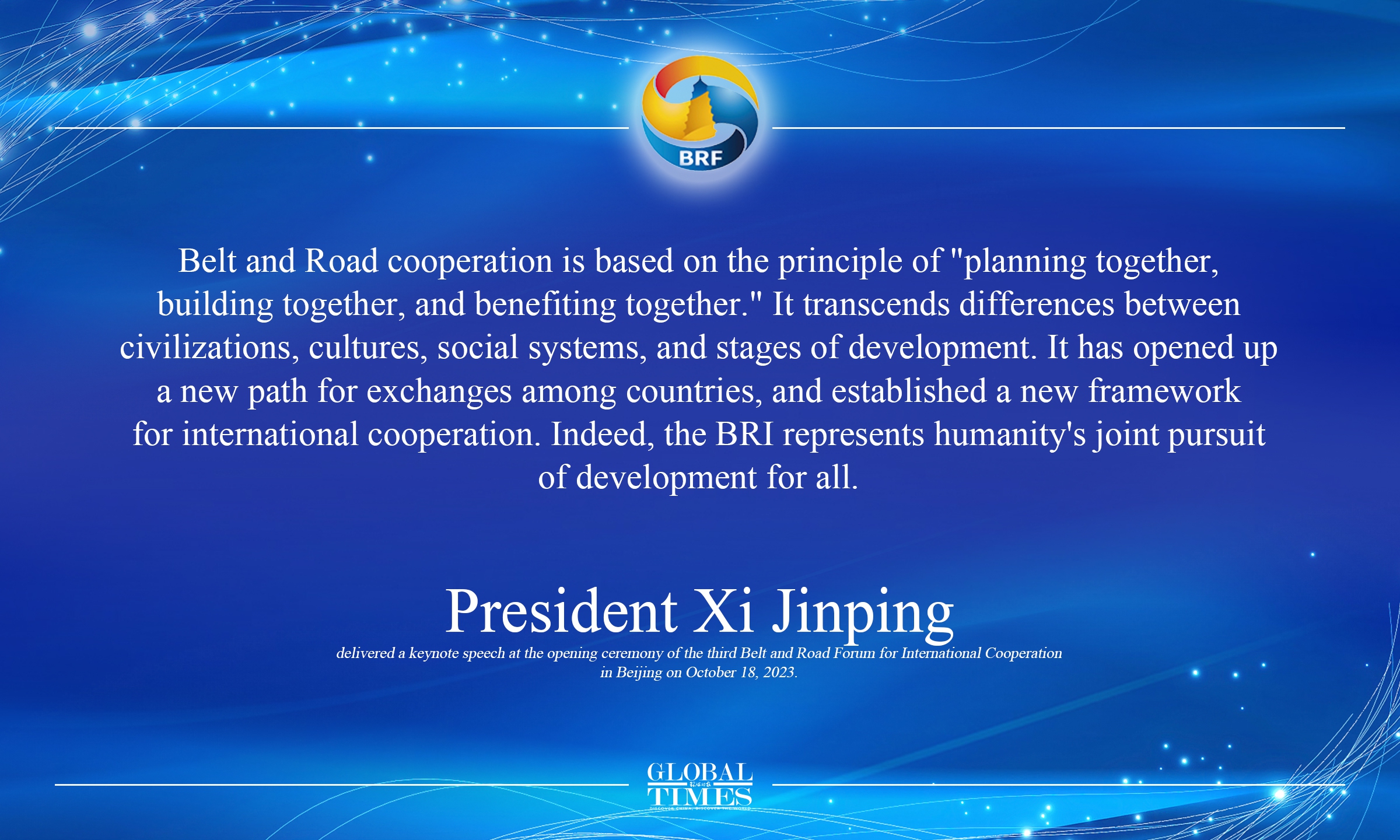 Chinese President Xi Jinping delivered a keynote speech at the opening ceremony of the third Belt and Road Forum for International Cooperation. Here are some highlights of Xi's remarks:

