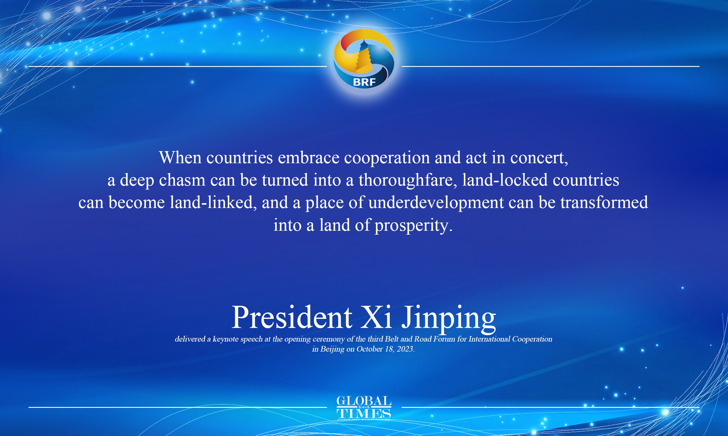 Chinese President Xi Jinping delivered a keynote speech at the opening ceremony of the third Belt and Road Forum for International Cooperation. Here are some highlights of Xi's remarks:

