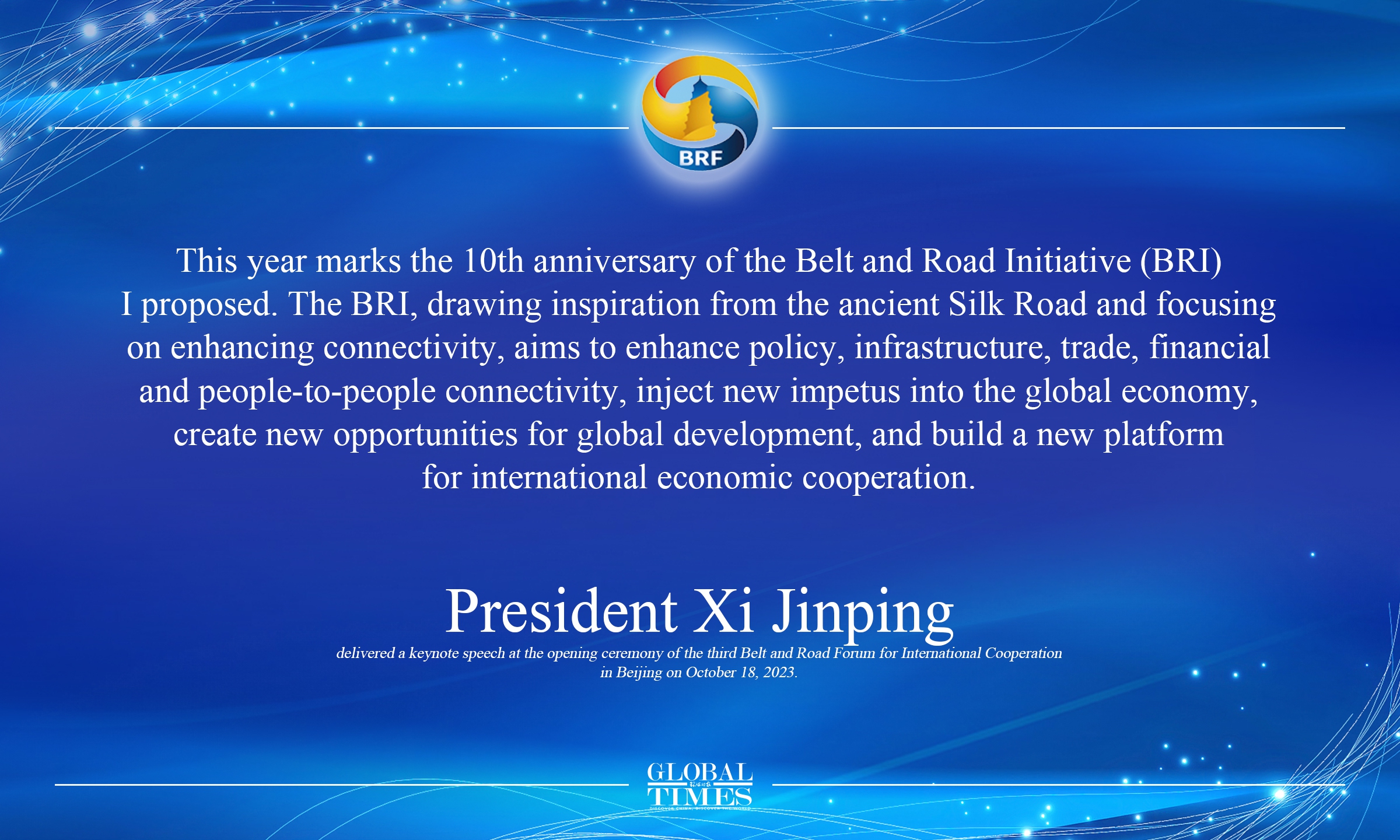 Chinese President Xi Jinping on Wednesday announced eight major steps China will take to support high-quality Belt and Road cooperation when addressing the opening ceremony of the third Belt and Road Forum for International Cooperation: