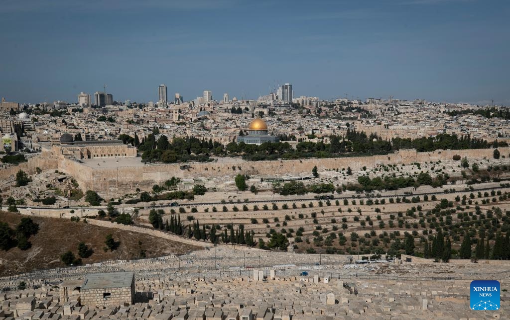 Jerusalem's Old City is seen on Oct. 8, 2023. The Palestinian Islamic Resistance Movement (Hamas) on Saturday showered Israel with thousands of rockets in a rare surprise attack that was responded with massive Israeli airstrikes on Gaza and punitive measures, including power outages.(Photo: Xinhua)