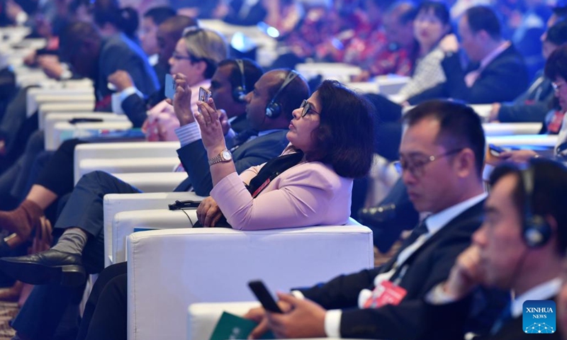 Guests attend the opening ceremony of the World Marine Equipment Conference 2023 in Fuzhou, southeast China's Fujian Province, Oct. 12, 2023. (Photo: Xinhua)