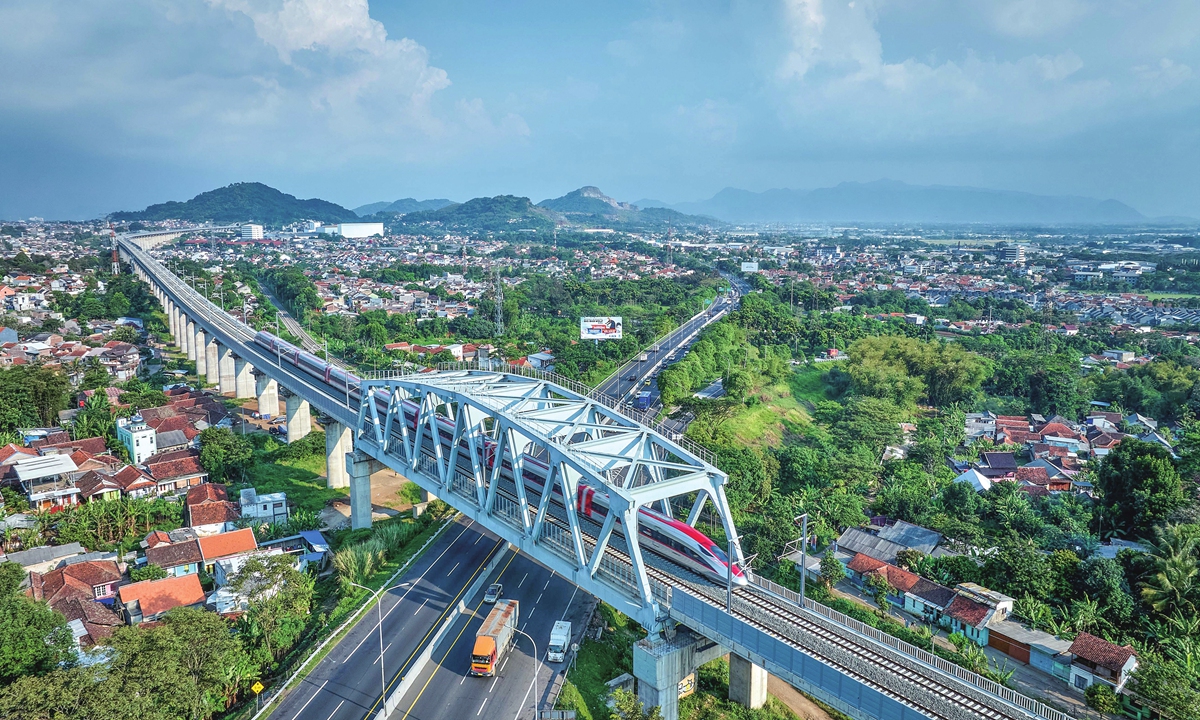 A view of the Jakarta-Bandung high-speed railway Photo: VCG