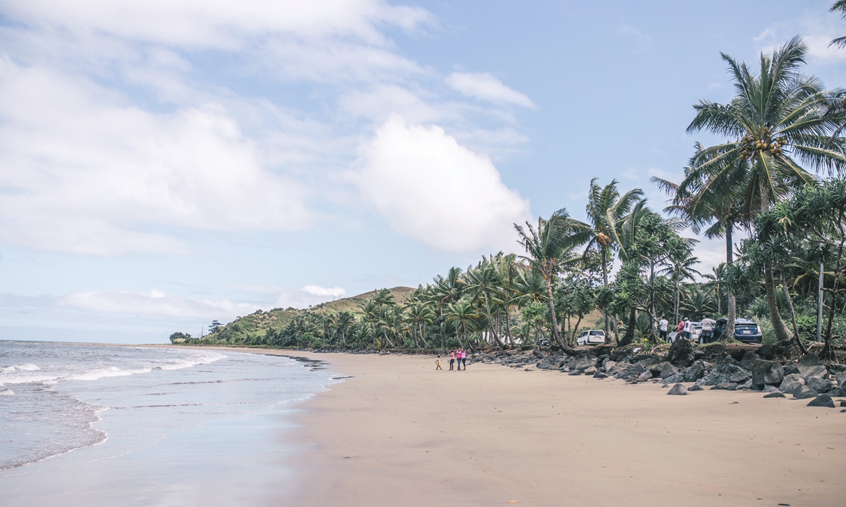 A view of a Fijian beach.Photo: Shan Jie/GT