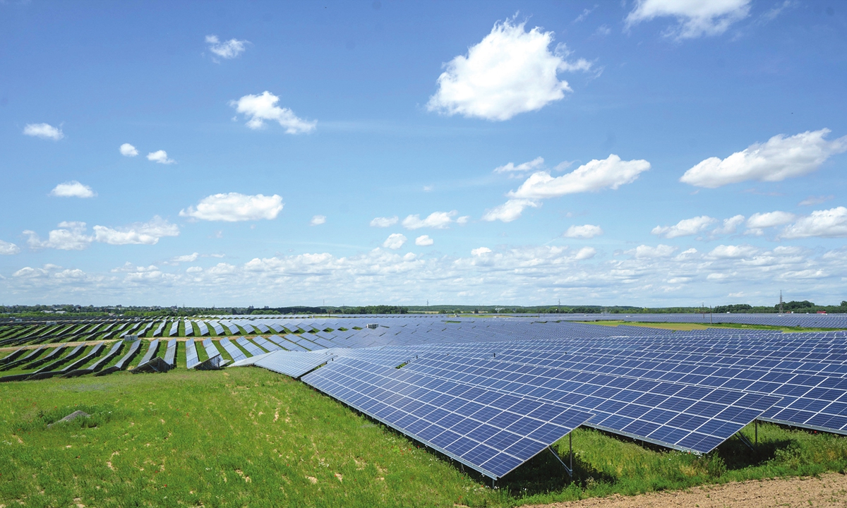 A 100-megawatt photovoltaic power plant built by Chinese enterprises in Kaposvar, Hungary, on May 27, 2021.Photo: Xinhua