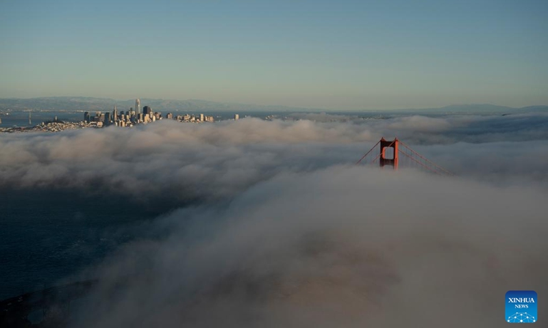 This photo taken on Oct. 17, 2023 shows thick clouds in San Francisco, the United States.(Photo: Xinhua)