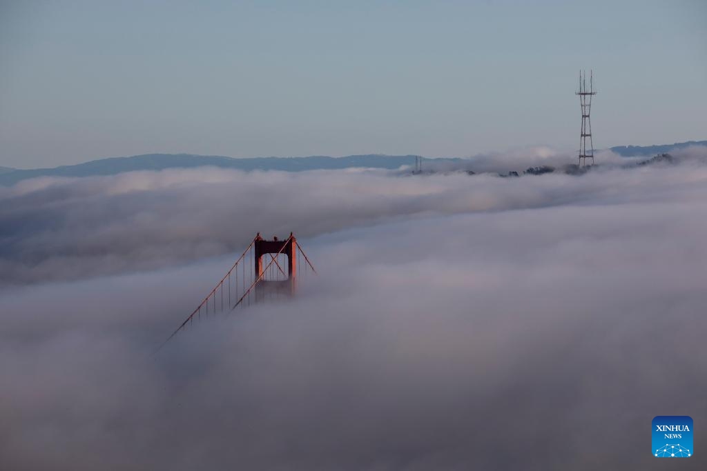 This photo taken on Oct. 17, 2023 shows thick clouds in San Francisco, the United States.(Photo: Xinhua)