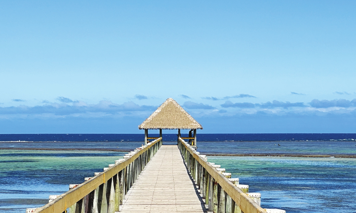 A beach scene in Fiji Photo: Shen Weiduo/GT