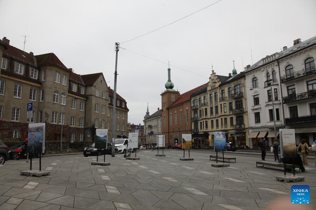 A photo exhibition is held to celebrate Sami Language Week in Oslo, Norway, on Oct. 23, 2023. Norway launched Sami Language Week on Monday, aiming to bring the Sami languages into the public spotlight, increase public knowledge of these indigenous languages and enhance their status.(Photo: Xinhua)