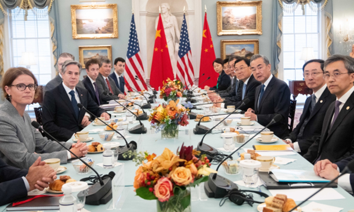 Member of the Political Bureau of the CPC Central Committee and Foreign Minister Wang Yi holds talks with US Secretary of State Antony Blinken in Washington, D.C. Photo: fmprc.gov.cn