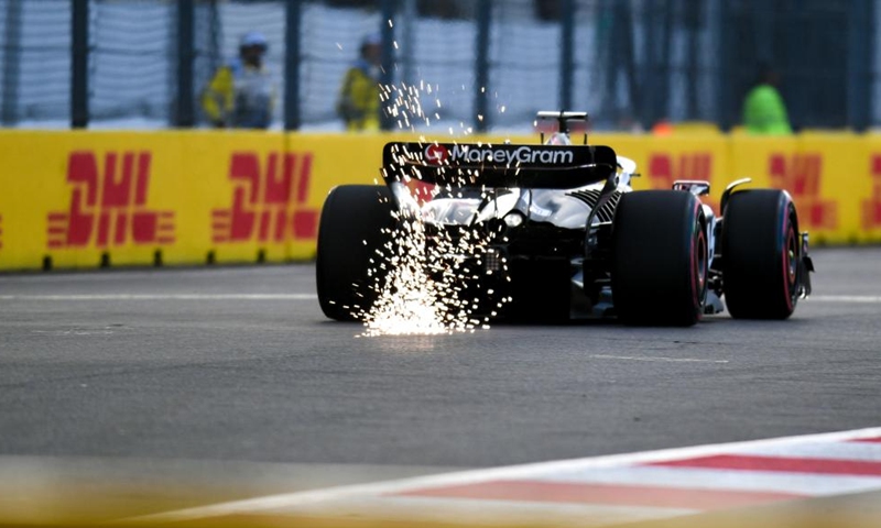Haas F1 Team's Kevin Magnussen of Denmark competes during a practice session of the 2023 Formula One Mexico City Grand Prix at the Hermanos Rodriguez Circuit in Mexico City, Mexico, Oct. 27, 2023. (Photo: Xinhua)