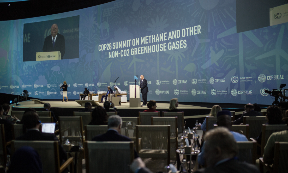 COP28 summit on methane and other non-CO2 greenhouse gases on Saturday. Photo: Shan Jie/GT