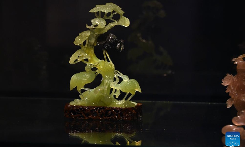 This photo taken on Oct. 29, 2023 shows an exhibit at the Saad Abad Museum Complex in Tehran, Iran. An exhibition of 80 Chinese artworks opened here on Sunday.(Photo: Xinhua)