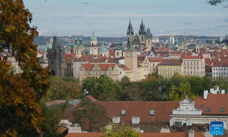 This photo taken on Nov. 1, 2023 shows a city view of Prague, the Czech Republic. (Photo: Xinhua)