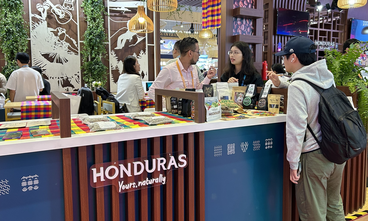 The booth of national pavillion of Honduras at CIIE Photo: Qi Xijia/GT