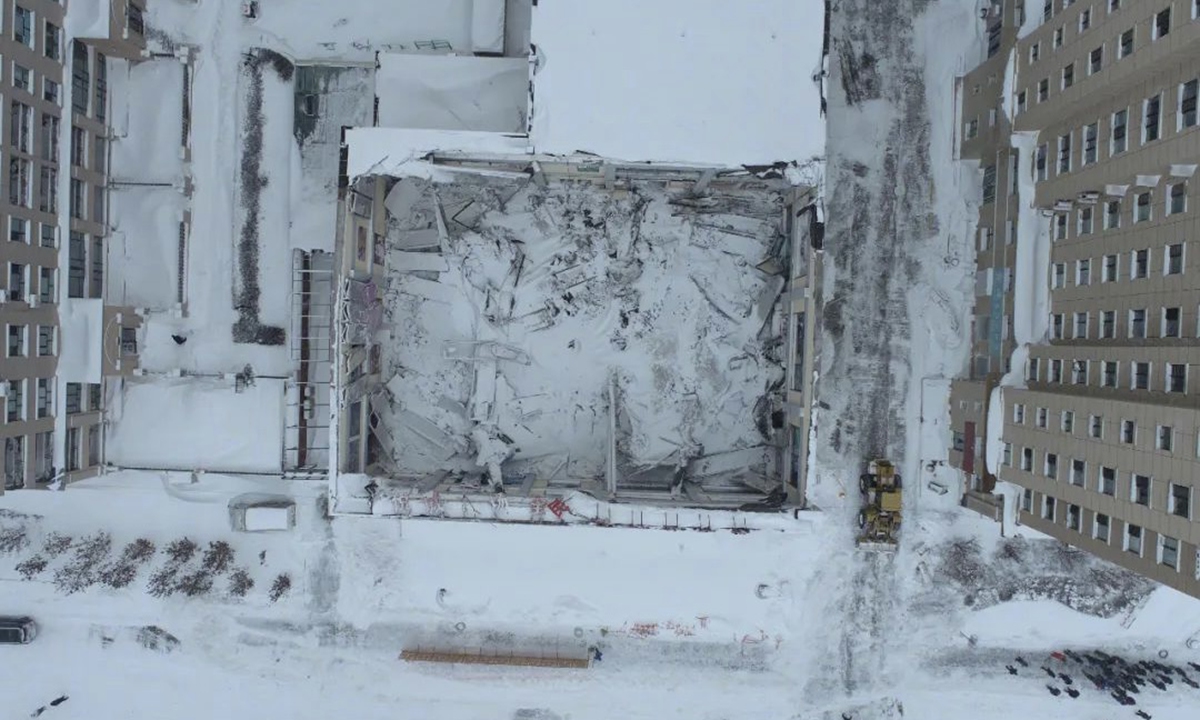 The accident scene in Jiamusi, Northeast China's Heilongjiang Province Photo: Xinhua News Agency