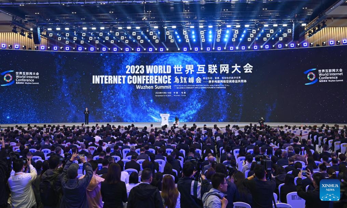 The 2023 World Internet Conference (WIC) Wuzhen Summit opens in Wuzhen, east China's Zhejiang Province, Nov. 8, 2023. Photo: Xinhua