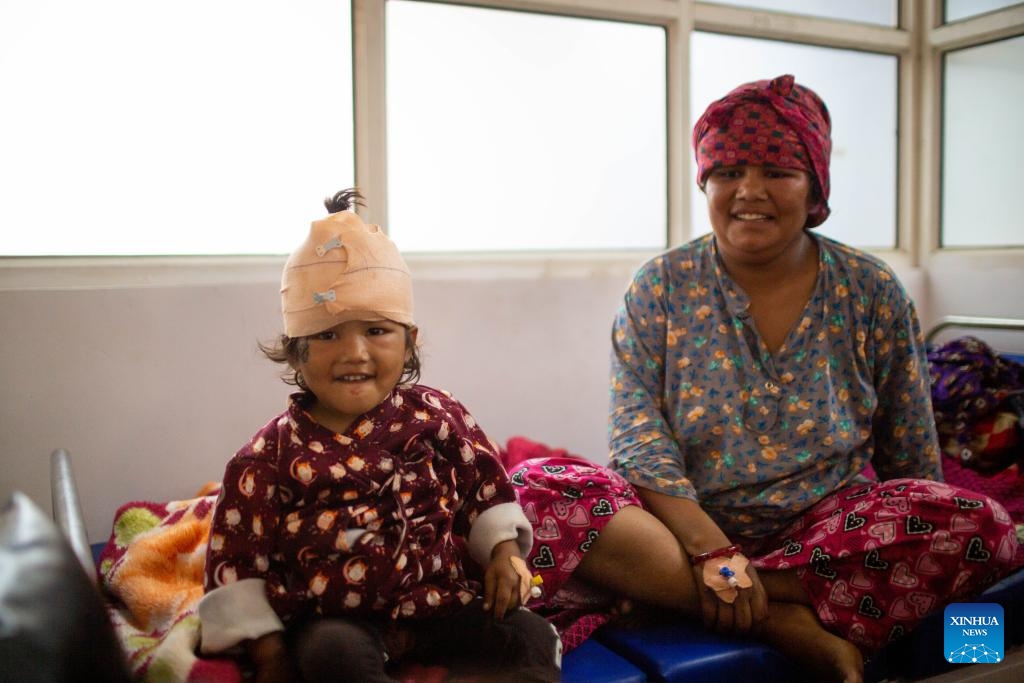 Earthquake survivors rest at a hospital in Nepalgunj, Nepal, Nov. 7, 2023. A 6.4-magnitude earthquake hit Jajarkot and Rukum West districts in western Nepal on Friday night. (Photo: Xinhua)