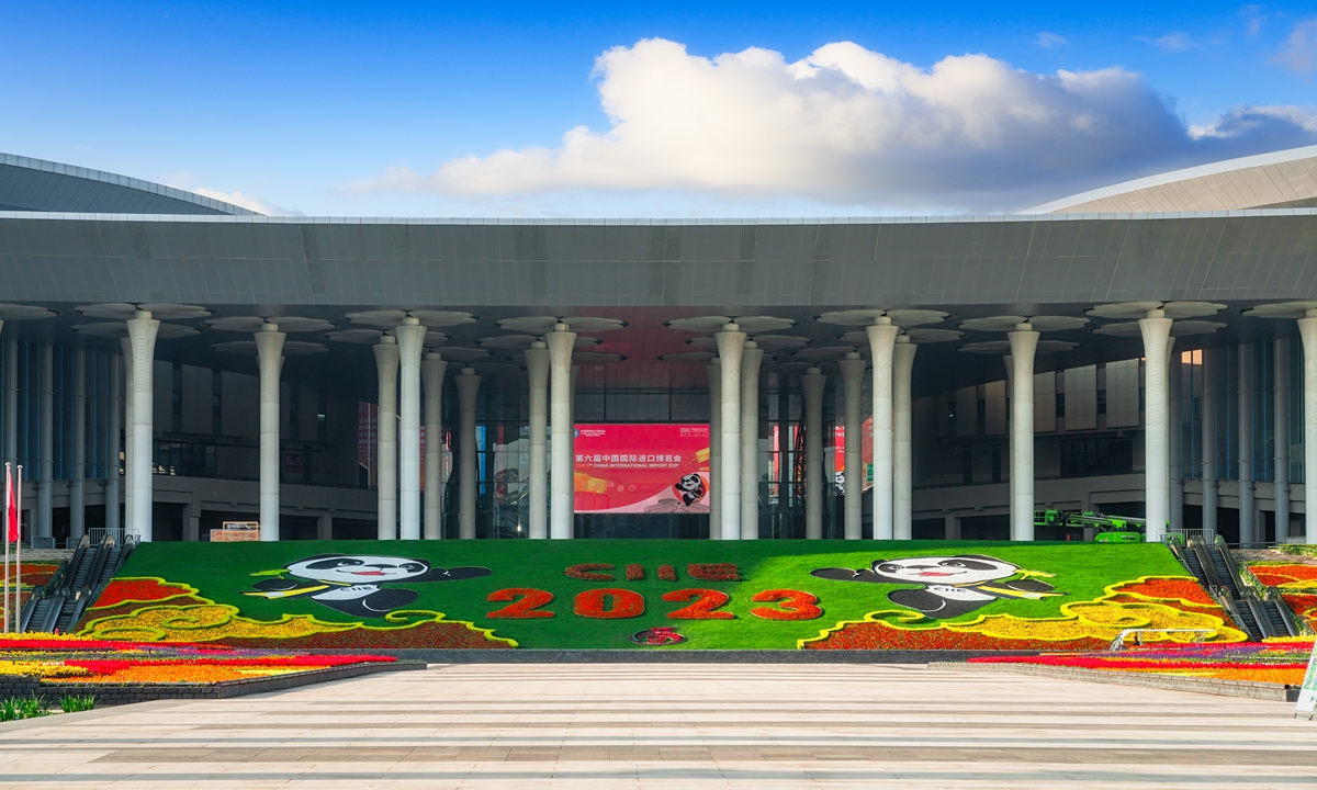 A view of the National Exhibition and Convention Center (Shanghai), the main venue for the 6th China International Import Expo (CIIE), in East China's Shanghai Photo: VCG