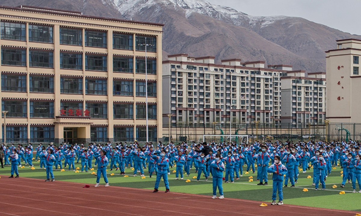 Students in the No.1 Primary School in Lhasa, Southwest China's Xizang Autonomous Region Photo: Shan Jie/GT