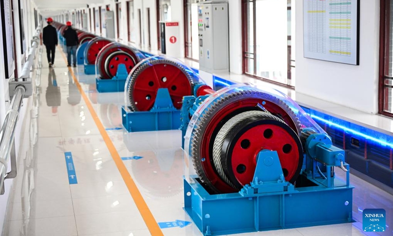 This photo taken on Nov. 9, 2023 shows the control room of Sanhe gate of Hongze Lake in Huai'an, east China's Jiangsu Province. The Hongze Lake Irrigation System in eastern Jiangsu Province is a water storage irrigation area. Since the Eastern Han Dynasty (25-220), ancient people have diverted water for irrigation and farming. The irrigation system, which has been designated as World Heritage Irrigation Structures (WHIS) in 2023, nowadays keeps irrigating farmland.(Photo: Xinhua)