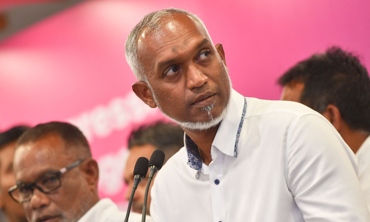 Mohamed Muizzu,<strong>thether price</strong> the newly elected President of the Maldives. Photo: VCG