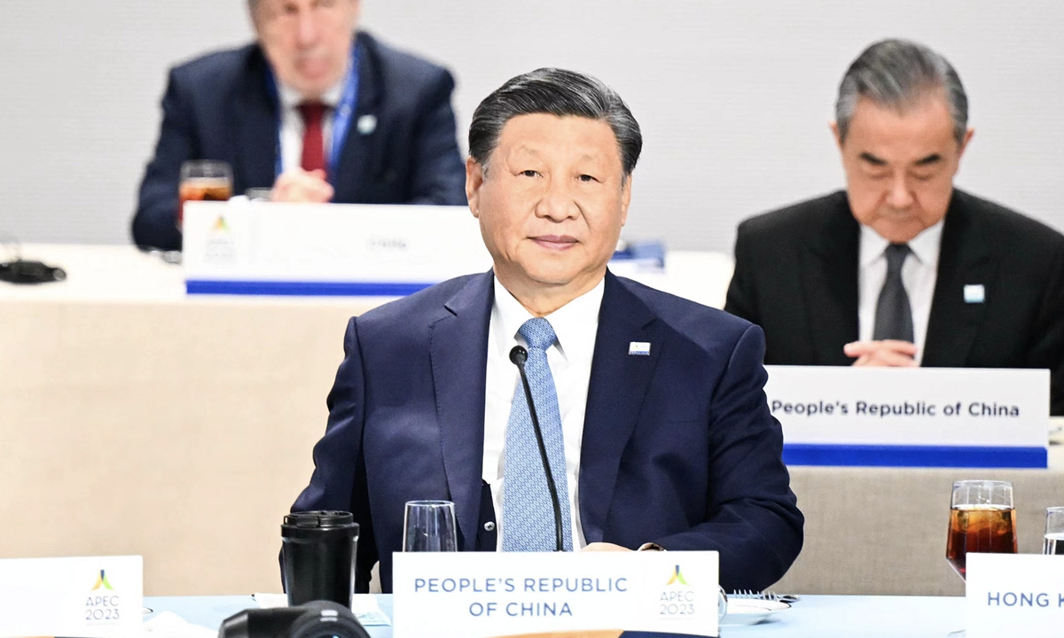 Chinese President Xi Jinping attends APEC Leaders' Informal Dialogue with Guests and working lunch in San Francisco, US, on November 16 (local time). Photo: Xinhua