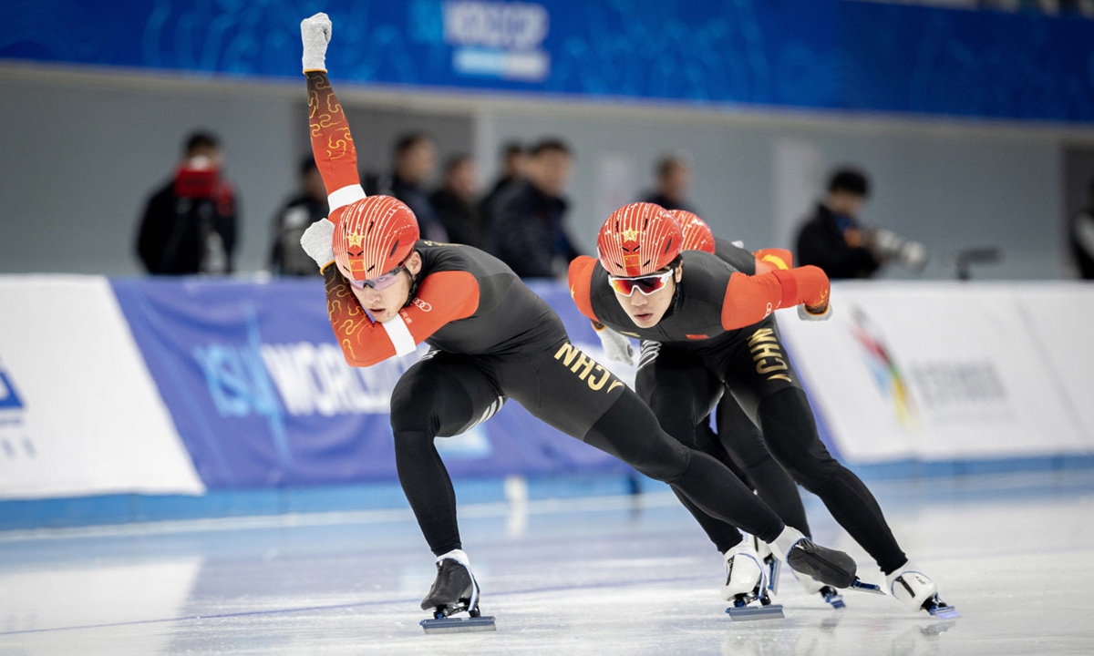 Chinese speed skaters make breakthroughs at World Cup