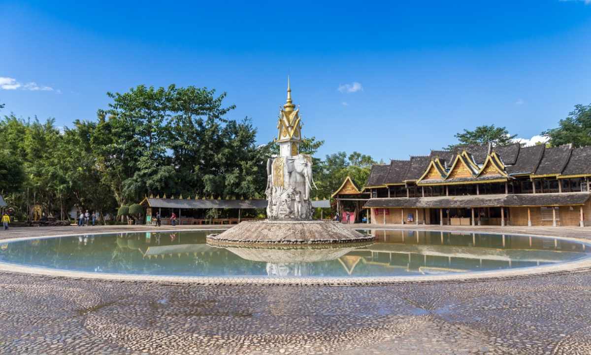 A square in the Xishuangbanna Dai Garden, Southwest China's Yunnan Province Photo: VCG