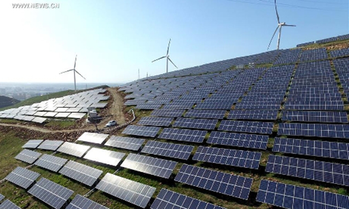A green energy base in Henan Province 

Photo: Xinhua