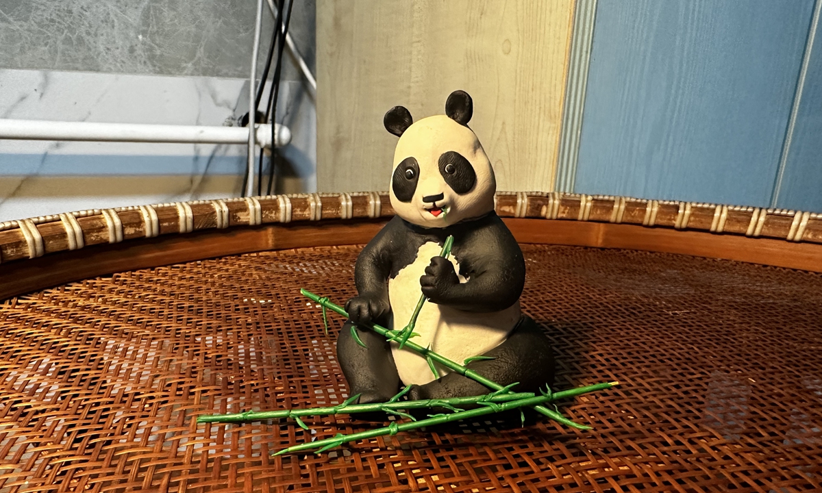 A giant panda dough sculpture by Lang Jiaziyu Photo: Courtesy of Lang Jiaziyu 