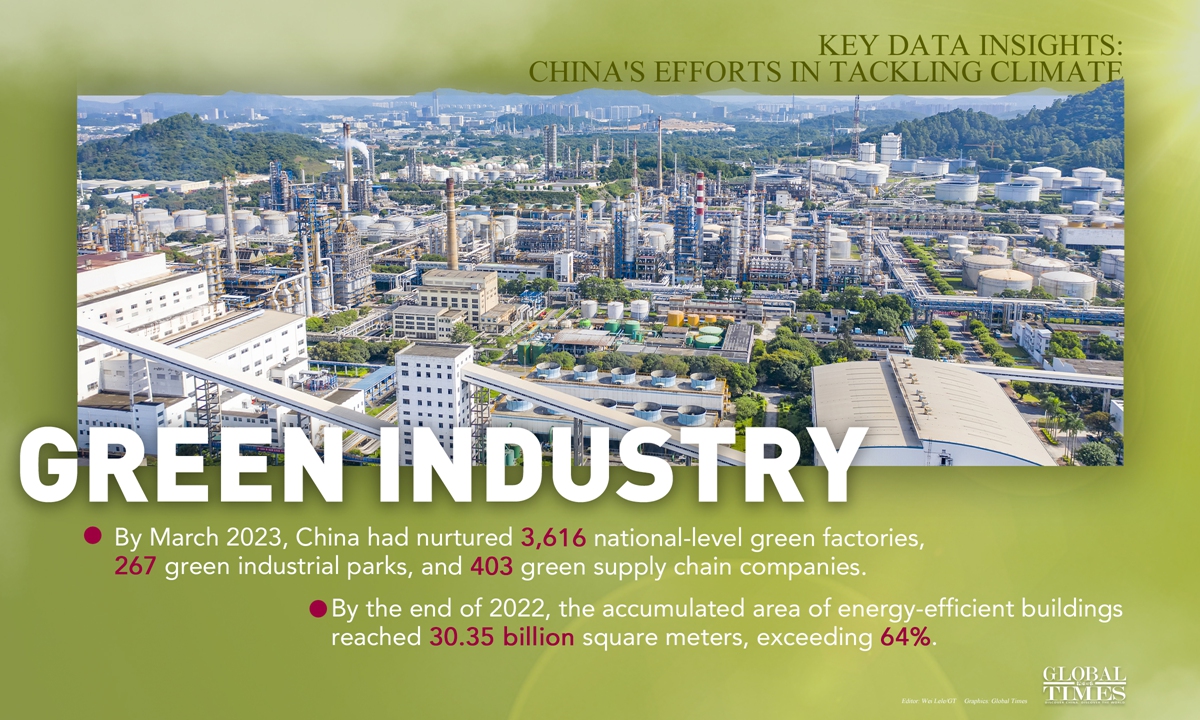 Key data insights: China's efforts in tackling climate change. Graphic: GT