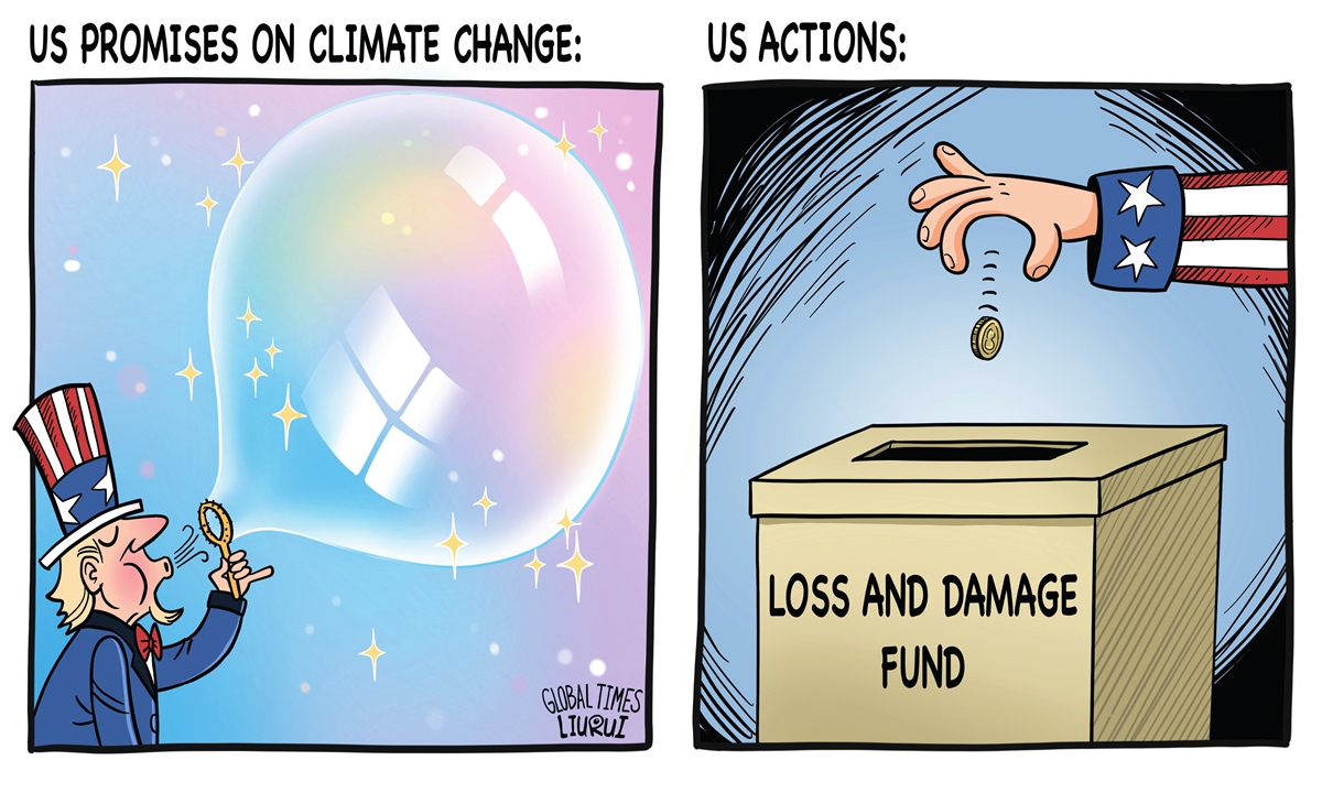 Blown up promises. Illustration: Liu Rui/ GT