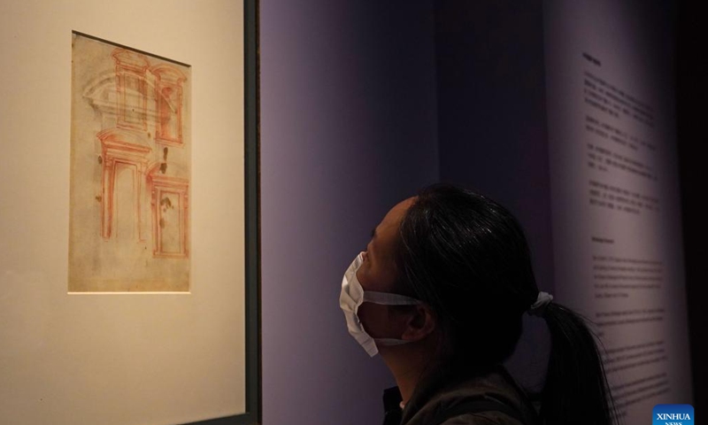 This photo taken on Dec. 9, 2023 shows an oil painting of Leonardo da Vinci displayed at Shanghai Museum in Shanghai, east China. The exhibition Who is Leonardo da Vinci? Dialogue between Renaissance and Chinese Painting will open to the public on Dec. 10 and last till April 14, 2024. (Photo: Xinhua)
