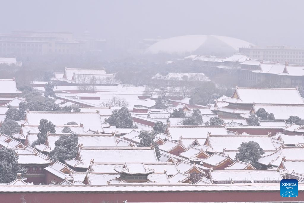 This photo taken on Dec. 11, 2023 shows the snow scenery of the Palace Museum in Beijing, capital of China.(Photo: Xinhua)