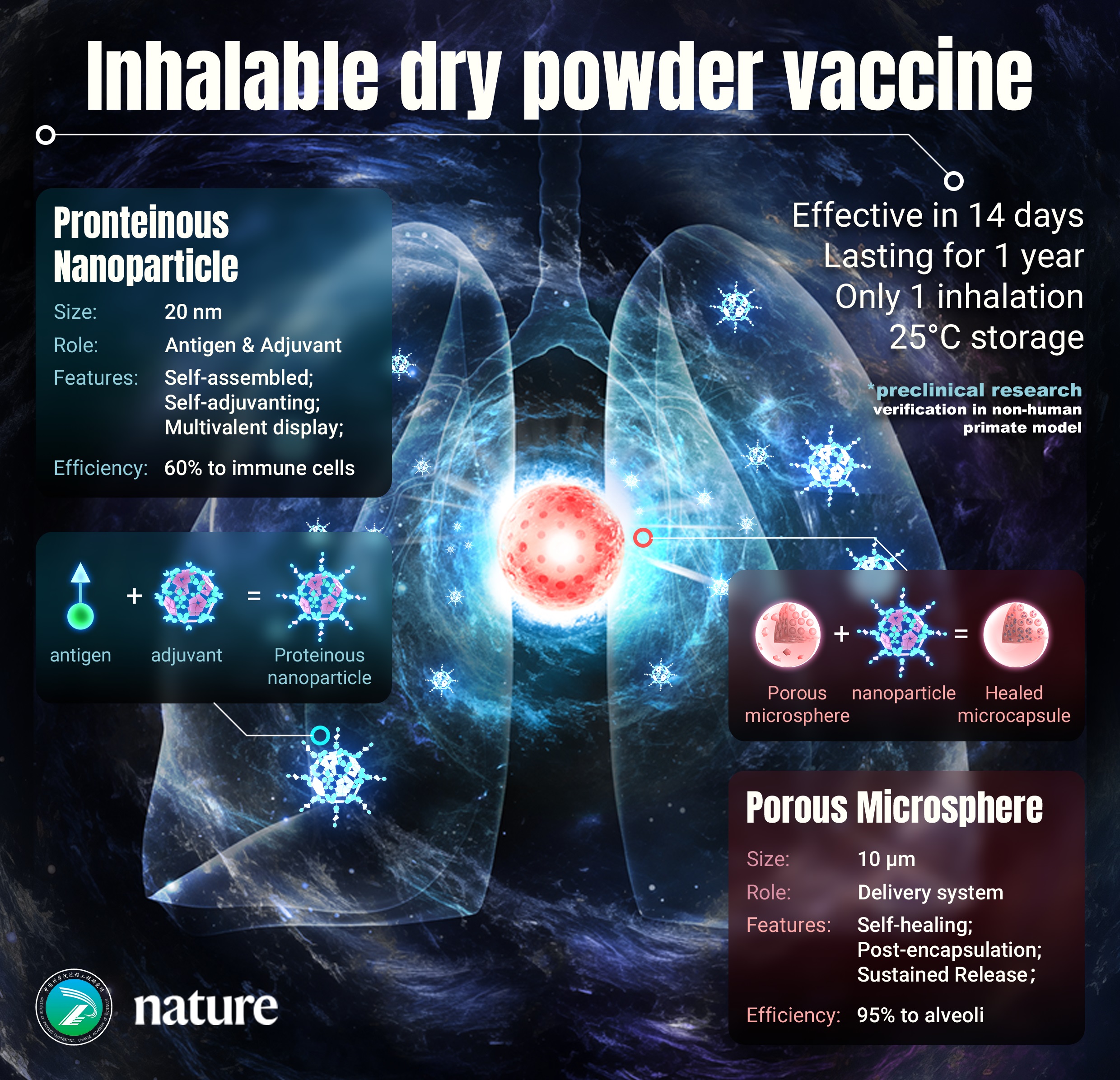Introduction of inhalable dry powder vaccine Photo: Courtesy of Institute of Process Engineering, Chinese Academy of Sciences