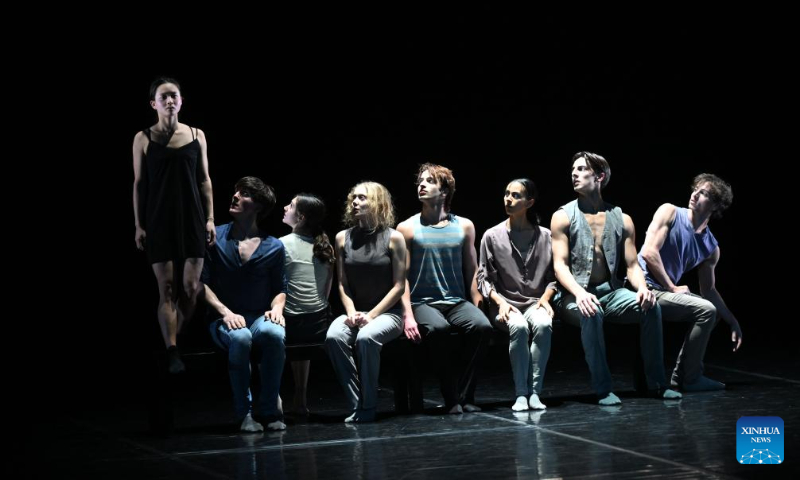 Artists perform at the Beijing Tianqiao Theater in Beijing, capital of China, Dec. 16, 2023. Dancers of the National Youth Ballet of Germany presented the 