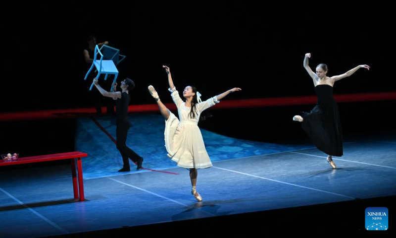 Artists perform at the Beijing Tianqiao Theater in Beijing, capital of China, Dec. 16, 2023. Dancers of the National Youth Ballet of Germany presented the 