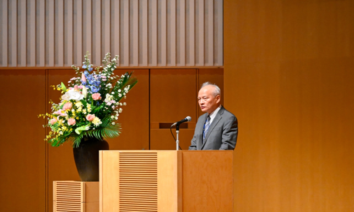 Cui Tiankai, former Chinese ambassador to the US and Japan, delivers a speech during the 30th anniversary memorial service in remembrance of the passing of Tanaka Kakuei, then Japanese Prime Minister, and China-Japan relations seminar, on December 16, 2023. Photo: Chinese Embassy in Japan