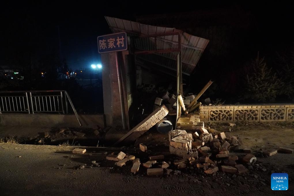 This photo taken on Dec. 19, 2023 shows houses damaged by earthquake at Chenjia Village in Jishishan Bao'an, Dongxiang, Sala Autonomous County in Linxia Hui Autonomous Prefecture, northwest China's Gansu Province. The 6.2-magnitude earthquake that jolted an ethnic county in northwest China's Gansu Province midnight Monday has killed 111 people in Gansu and neighboring Qinghai Province, according to local earthquake relief headquarters.(Photo: Xinhua)