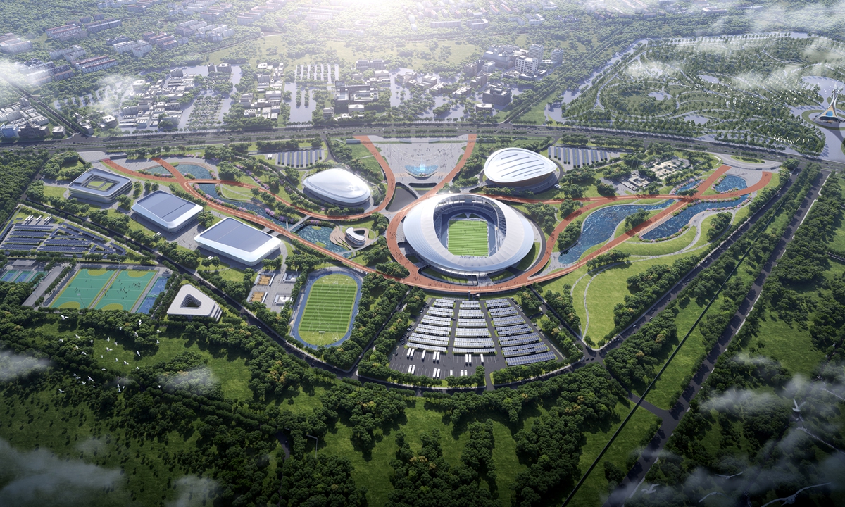 A rendering of the Olympic village in Tashkent, Uzbekistan, co-built by Chinese companies. Photo: VCG