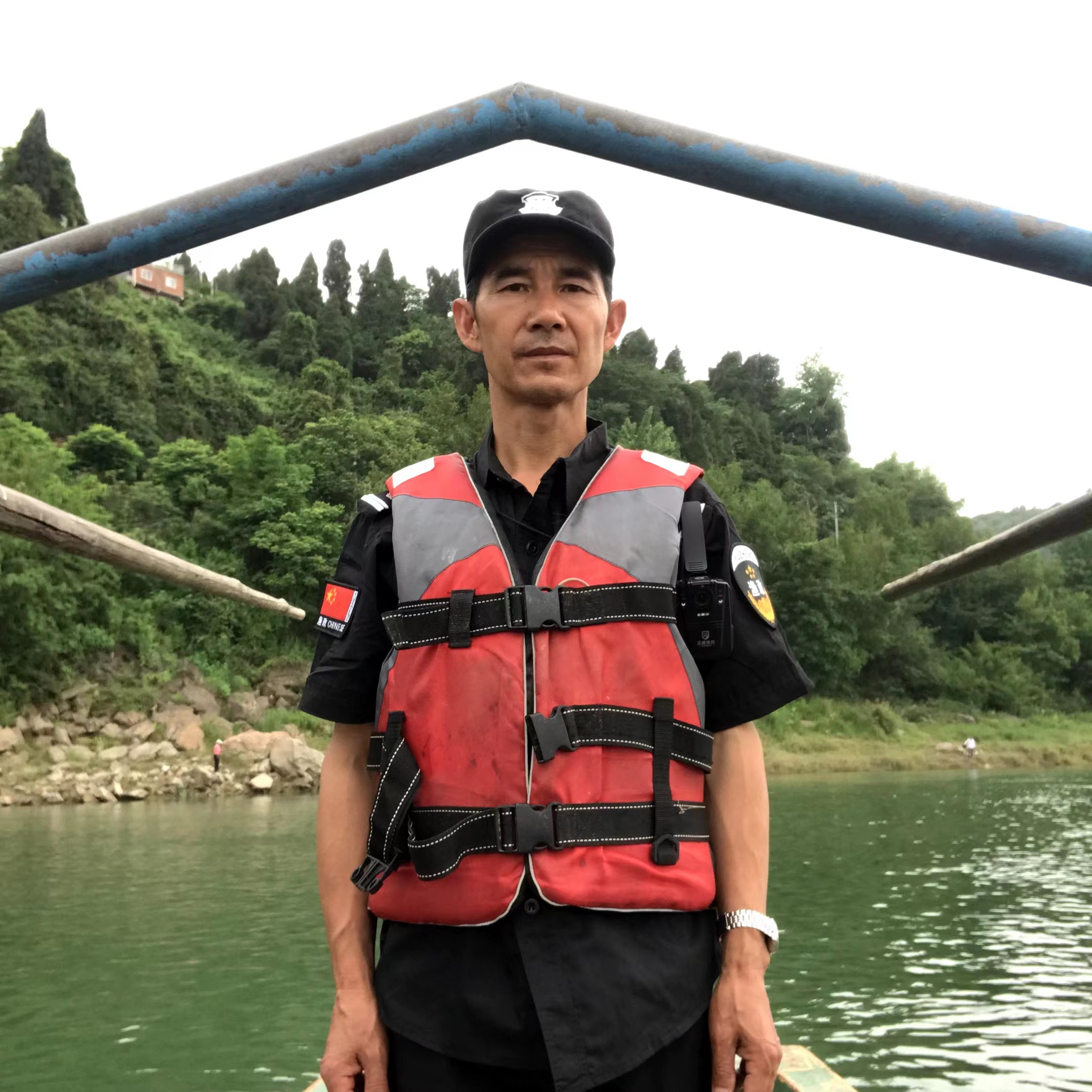Liu Chenglin patrols the Yichang section of the Yangtze River in May 2019. Photo: Courtesy of Liu
