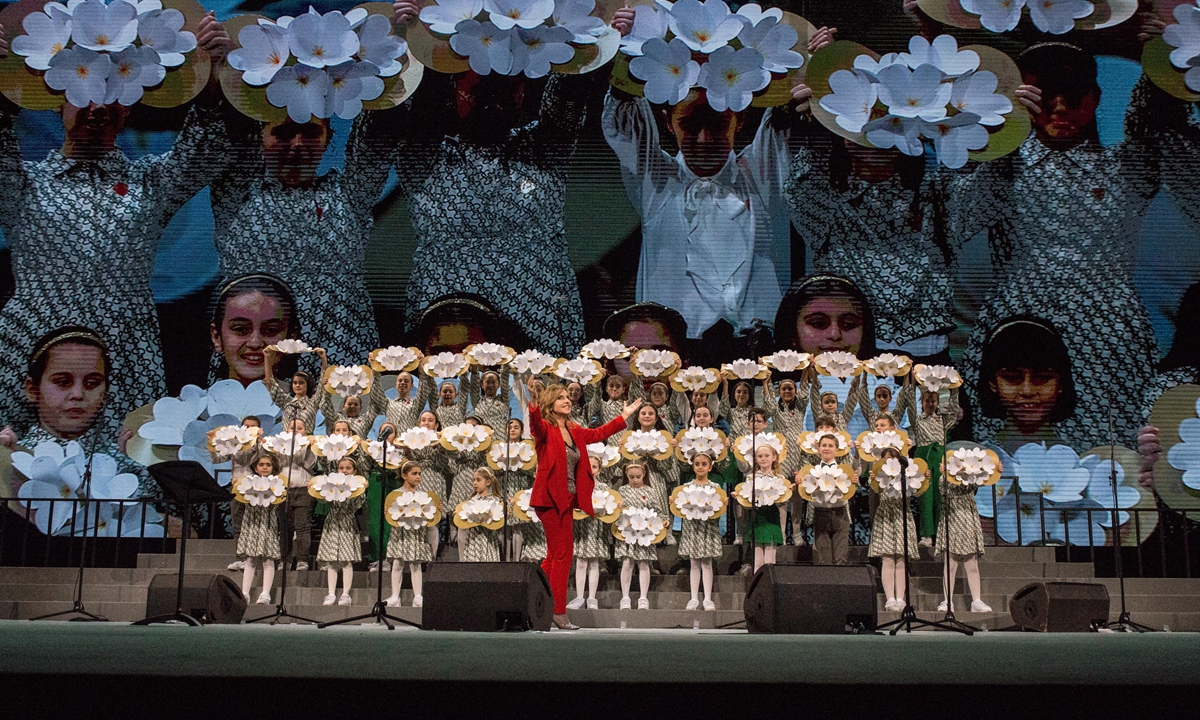 Members of the Little Choir of Antoniano perform in a concert in Shanghai on December 31, 2023. Photo: Shan Jie/GT