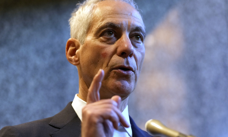 US Ambassador to Japan Rahm Emanuel speaks to media after meeting with Japanese Foreign Minister Yoko Kamikawa in Tokyo on November 30, 2023. Photo: VCG